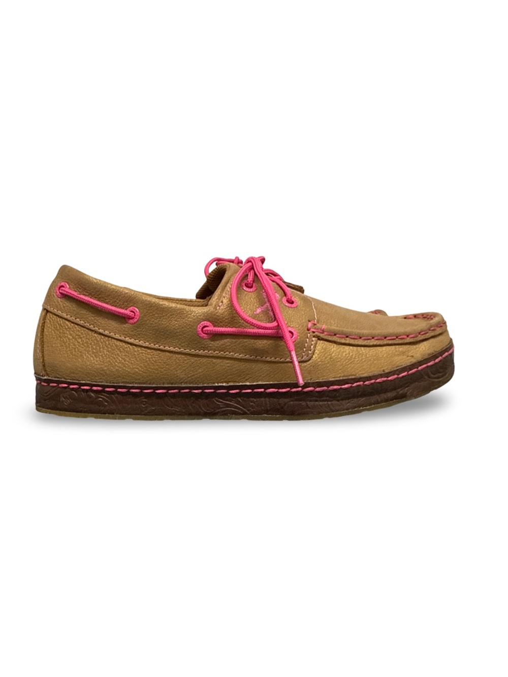 Twisted X Breast Cancer Awareness Leather Loafers Women’s 8.5 Tan - Picture 2 of 16